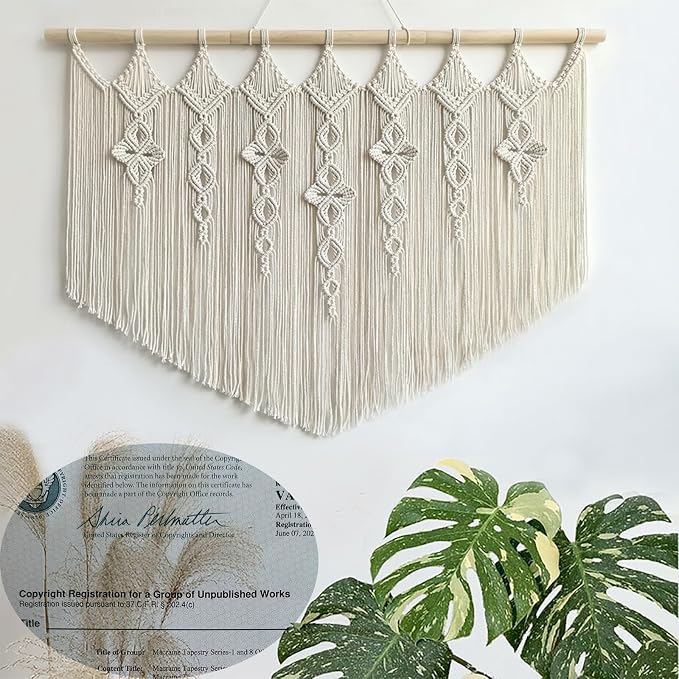 Achart Macrame Wall Hanging Large- Boho Wall Decor- large wall art- Wall Decor - Image 5