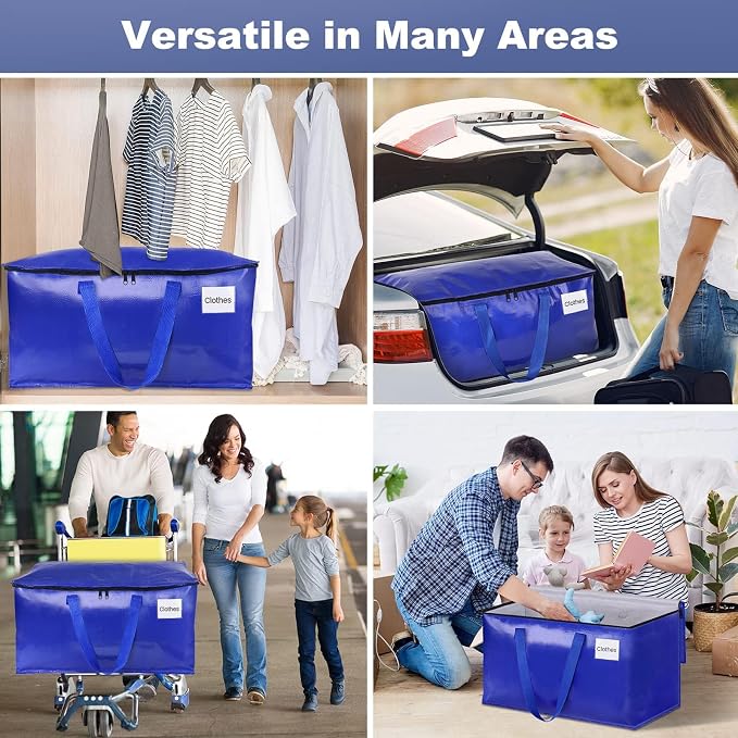StorageRight Moving Bags, Moving Boxes, 93L 8-Pack Sotrage Bags Totes, - Image 7