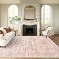 Soalmost 9x12 Area Rugs for Living Room Washable Rug Non-Slip Pink | Large by Soalmost