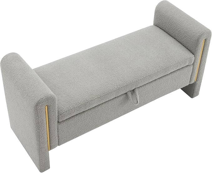 Modern Teddy Fabric Bed End Bench - Image 6