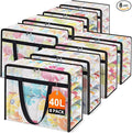 8 Packs 40L Clear Under Bed Storage Containers, Large Clothes Storage Bags | by Unknown