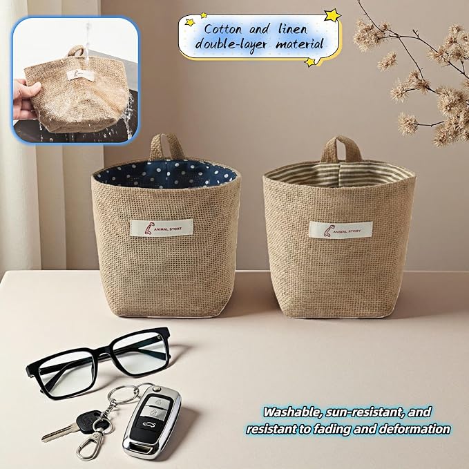 Machine Washable Hemp Cotton Hanging Organizer - Image 2