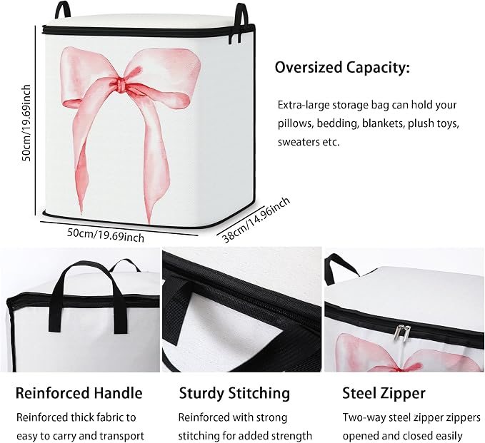 2pcs blanket storage bag for under bed, closet organizers 95L | clothing - Image 3