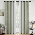 MIULEE Sage Green and Greyish White Ombre Blackout Curtains 52Wx96L | Full Room by MIULEE