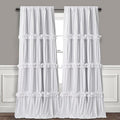 White Blackout Window Curtains, Rustic Rod Pocket Drapes by Homechoice+Decor