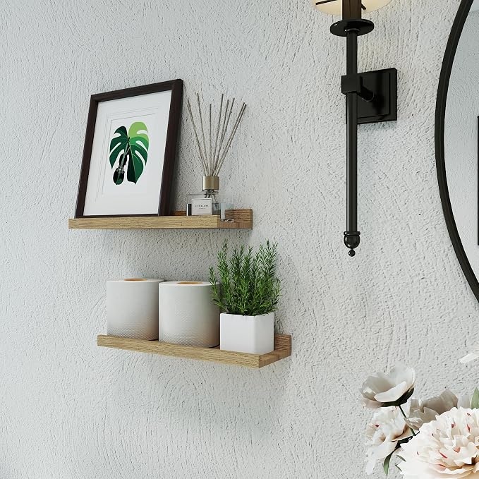 Oak Floating Shelves for Wall Decor, 14 in Shelf - Image 4