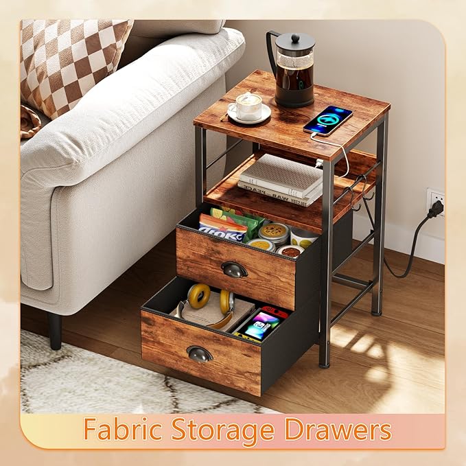 Nightstand with Charging Station - Image 6