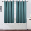 Sea Teal Thermal Blackout Curtains/52 x 63 Inch/Set of 2 Panels Room Darkening by Lemomo
