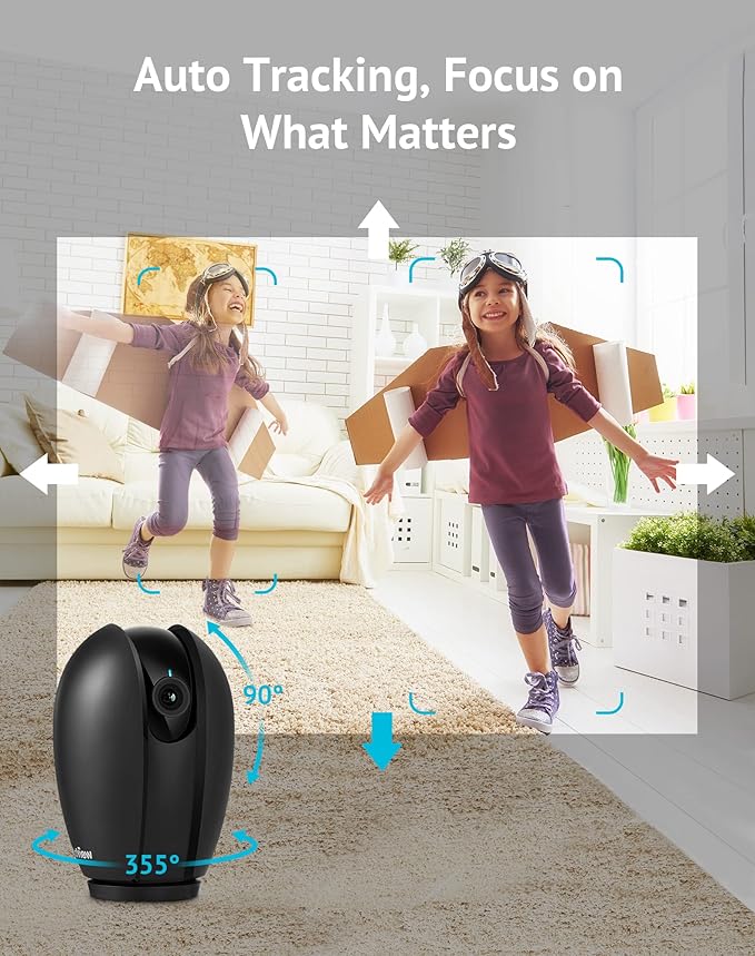 LaView Indoor Security Camera, 1080P Home Security Camera with Sound & Motion Detection, 360° Baby Monitor with Phone App, WIFI Pet Camera,2-Ways Audio, Night Vision,SD&Cloud storage, Works with Alexa