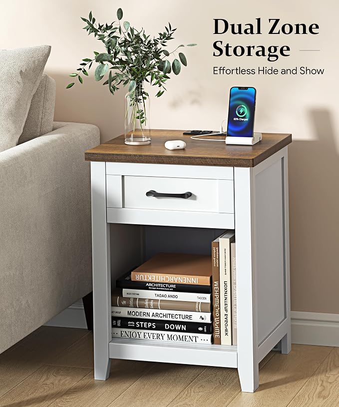 Decofy Farmhouse Nightstand - Image 4
