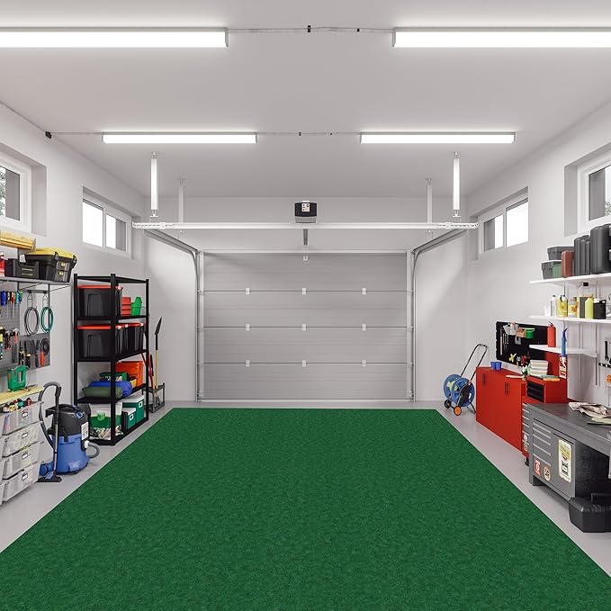Ottomanson 6'6" x 34' Hallway Runner with Scraper Pile - Extra Durable Non-Slip Rug Mat for Indoor & Outdoor Use - Ideal for Kitchen, Entryway & Garage - High-Traffic Carpet, Green