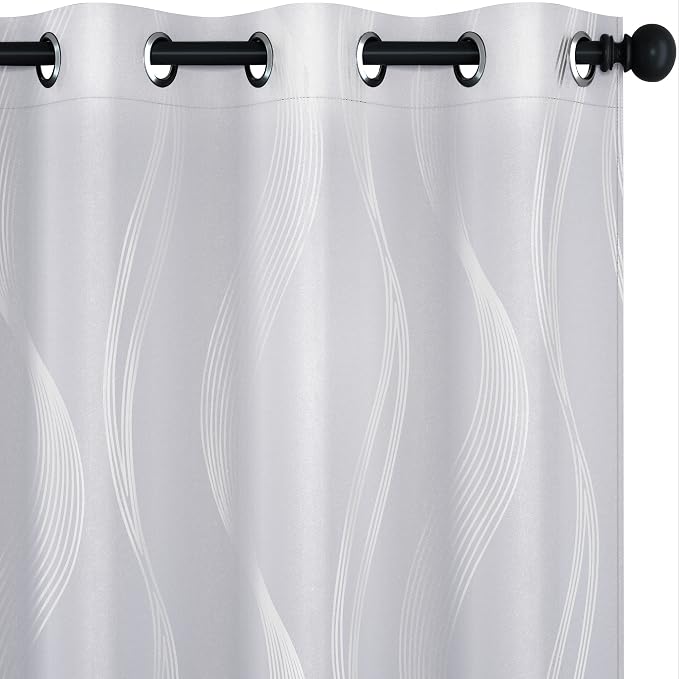 Deconovo Curtains for Living Room, Pattern Blackout Curtains 84 Inches Long | by Unknown