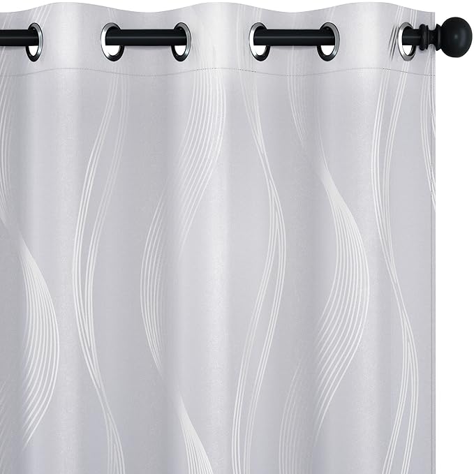 Deconovo Curtains for Living Room, Pattern Blackout Curtains 84 Inches Long | by Unknown