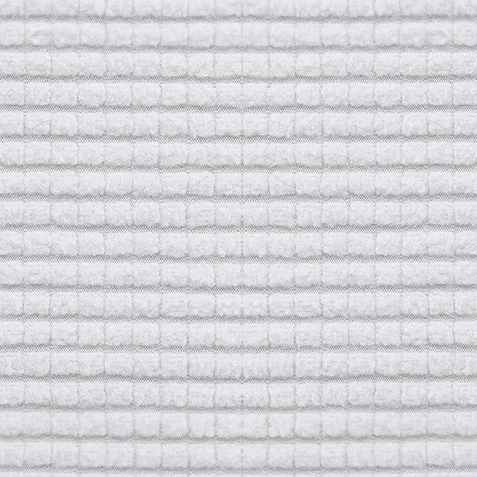 Easy-Going Stretch Oversized Loveseat Slipcover 1-Piece Sofa Cover Furniture Protector Couch Soft with Elastic Bottom for Kids Polyester Spandex Jacquard Fabric Small Checks Snow White