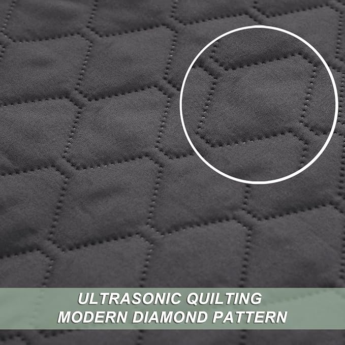 Exclusivo Mezcla Reversible California King Quilt Set, Soft Microfiber - Image 4