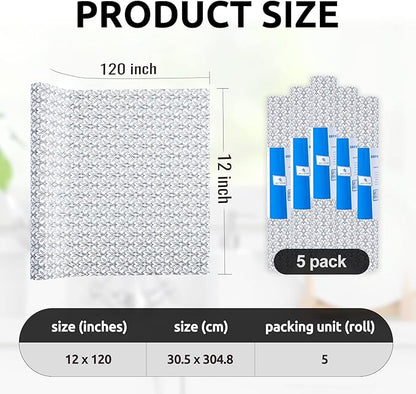 RAY STAR 12X120 Inch Shelf Liner for Kitchen Cabinets, Non-Adhesive Cabinet Liner Washable, PVC Drawer Liner for Dresser Non-Slip Bathroom (Black Floral)(5 Roll)