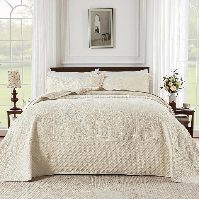 Oversized King Bedspread 138x122, California King Quilt - Image 2