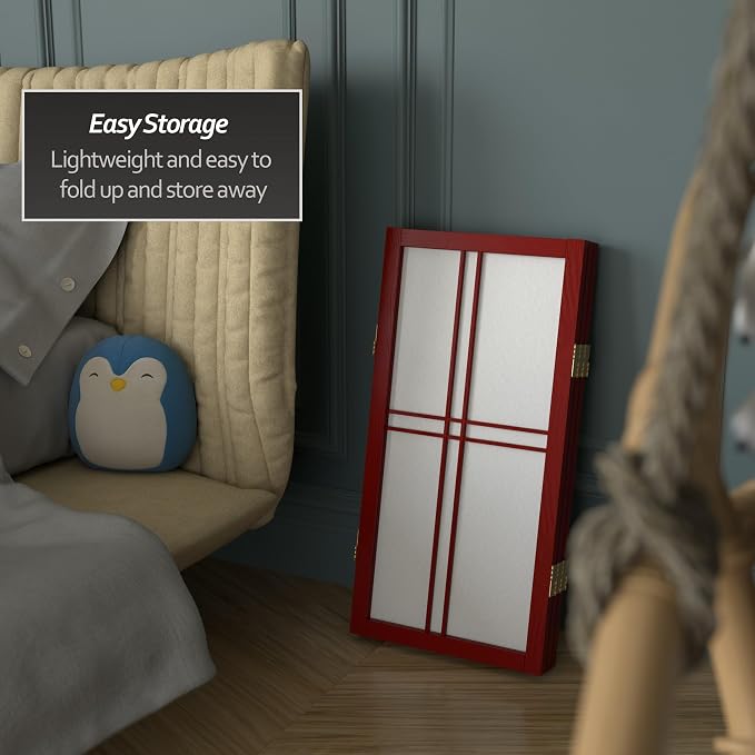 2 ft. Short Desktop Double Cross Shoji Screen - Image 6