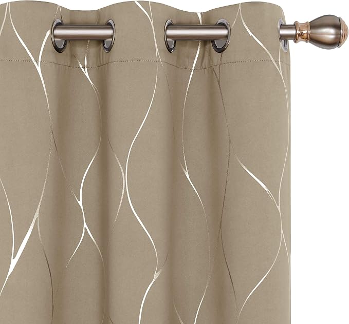 Deconovo Curtains for Living Room, Pattern Blackout Curtains 96 Inches Long | by Unknown