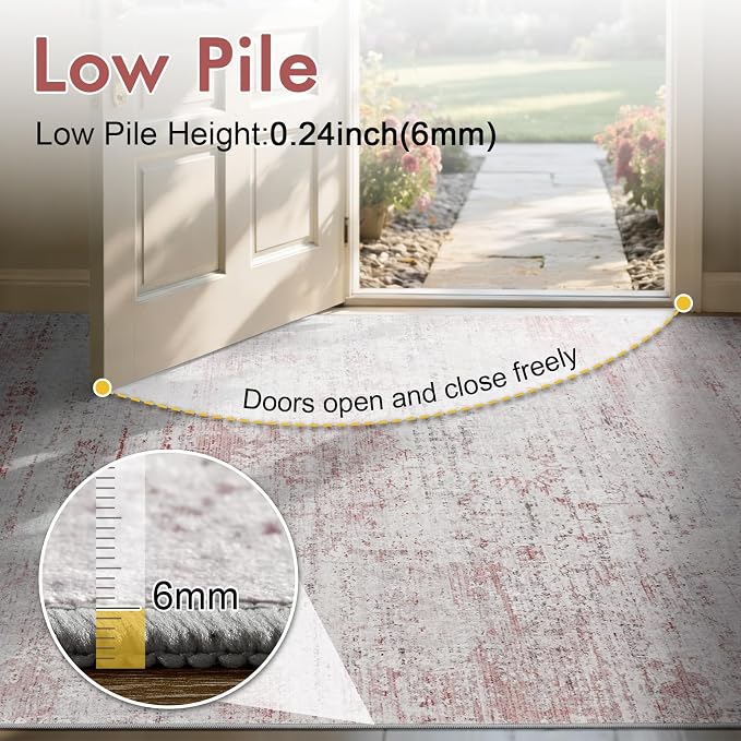 5x7 Ft Area Rugs for Living Room, Soft Non-Slip Washable Rugs Modern Abstract - Image 7
