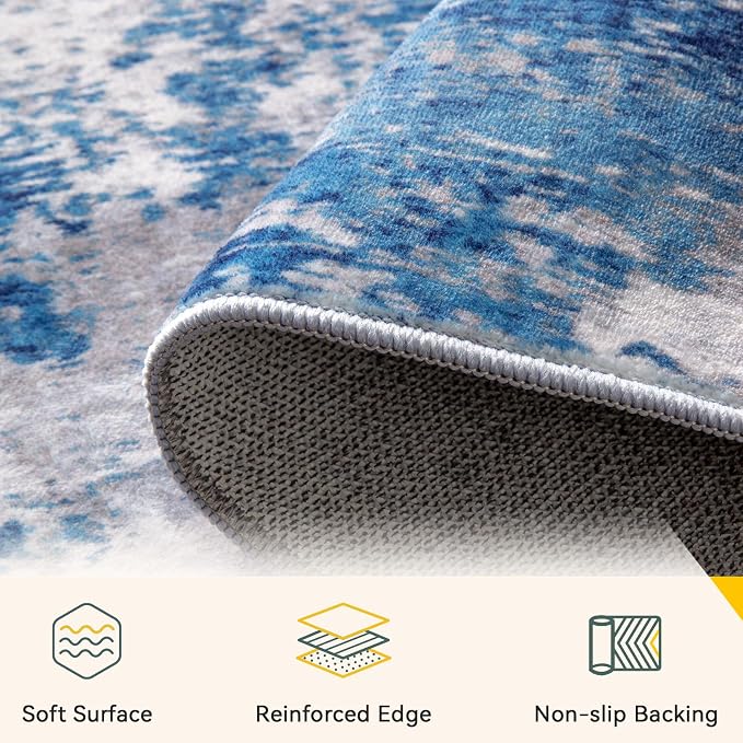 RELEANY Washable Round 8ft Area Rug - Image 3