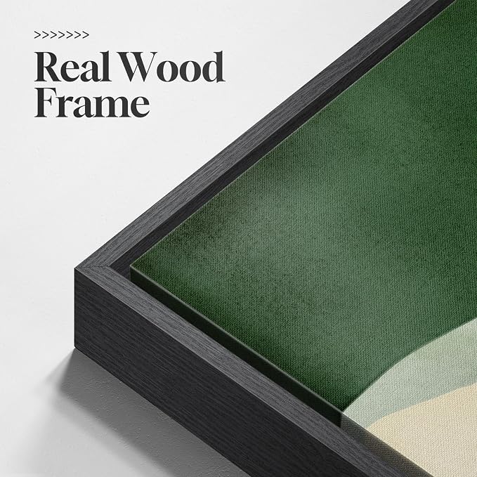 Large Framed Sage Green Abstract Wall Art - Image 6