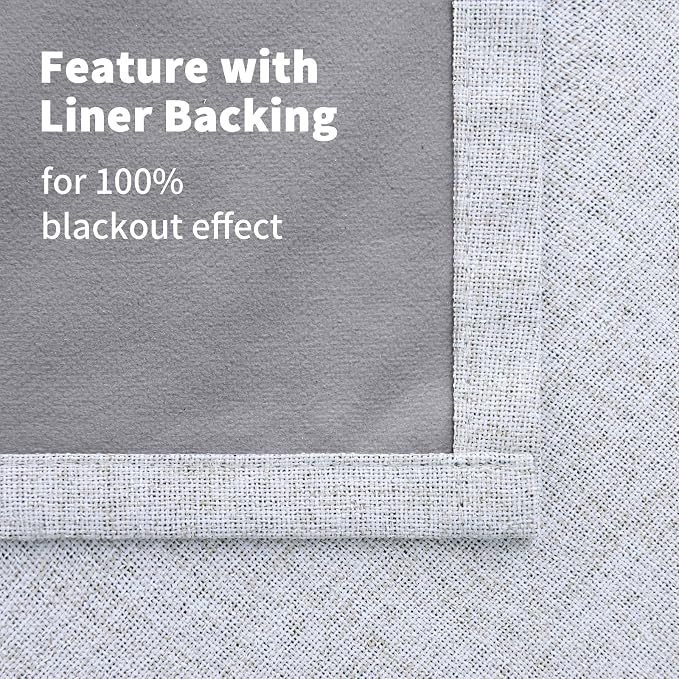YoungsTex Linen Textured Blackout Curtains - Image 7