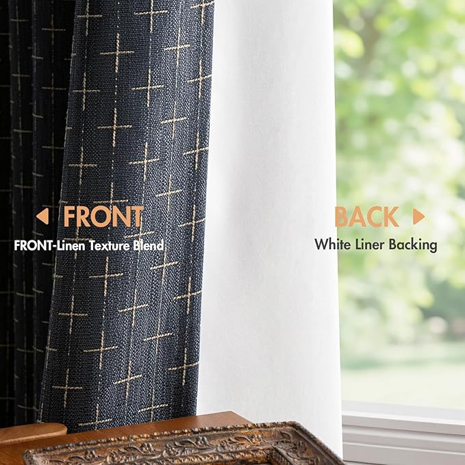 MIULEE 100% Blackout Decorative Linen Curtains - Image 4