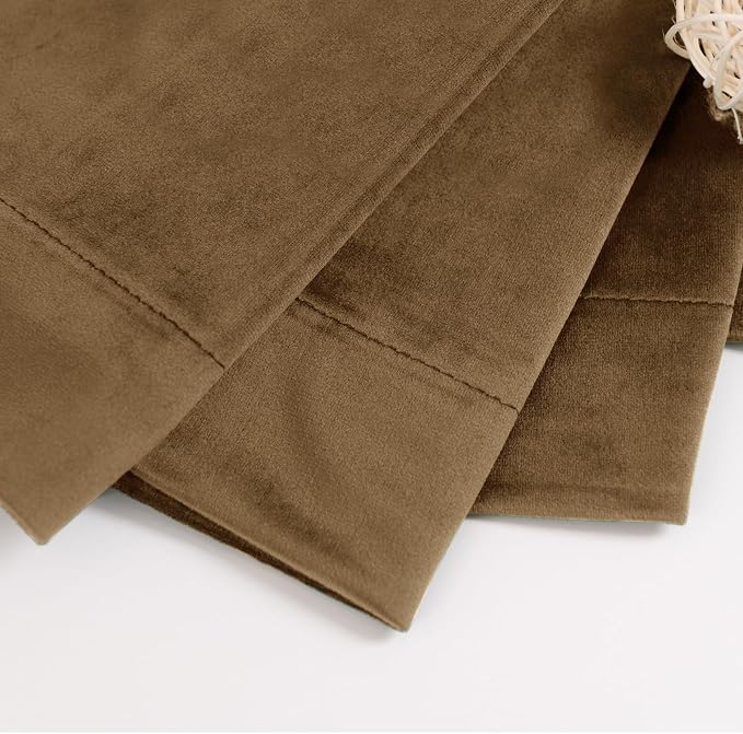 BGment Bronze Brown Velvet Blackout Curtains - Image 6