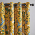 Topfinel Mustard Yellow Vintage Curtains & Drapes 84 Inches Long, Grommet by Topfinel