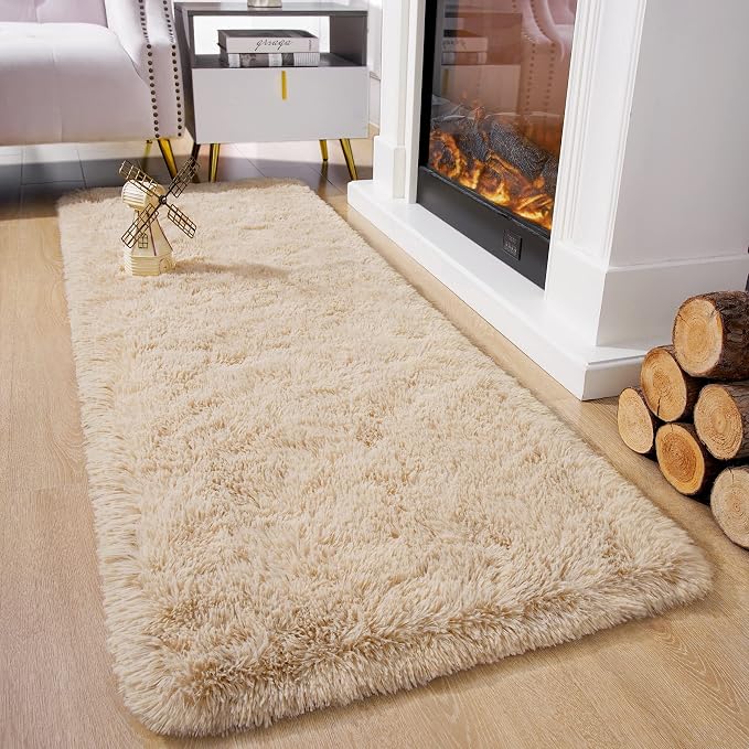 Chicrug Soft Runner Rugs for Bedroom Living Room Plush Fluffy Rug 3x10 | Shag - Image 2