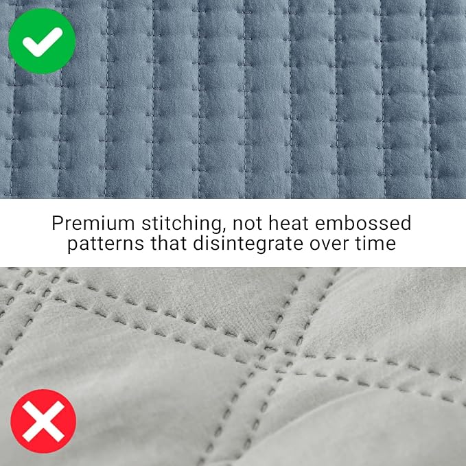 King Size Quilt-Lightweight Bedspreads Blue King Quilt Bedding Set | Soft - Image 4