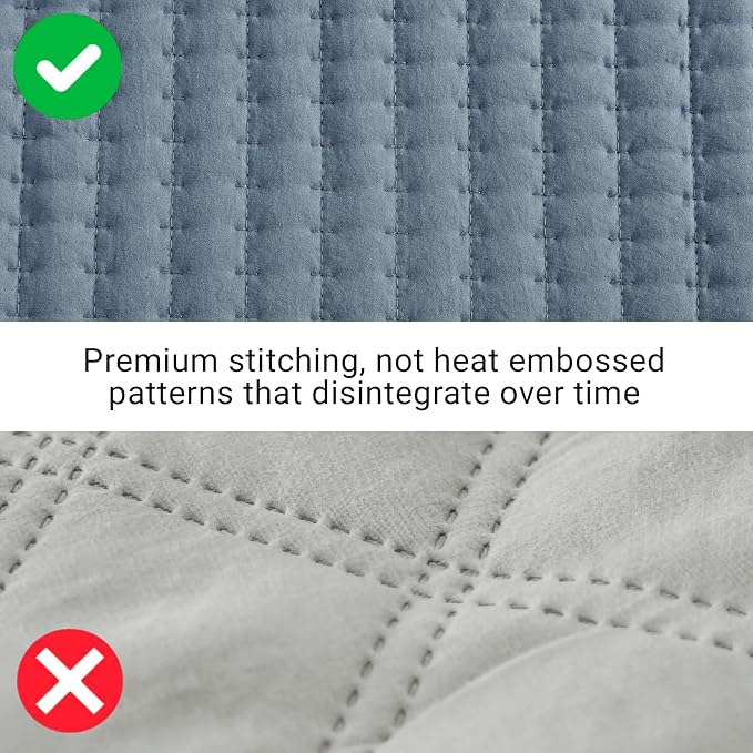Twin Quilt-Lightweight Bedspreads Blue Twin Quilt Bedding Set | Soft Coverlet - Image 4