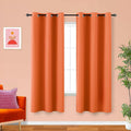 KOUFALL 42x72 Inches Long Orange Blackout Curtains by KOUFALL