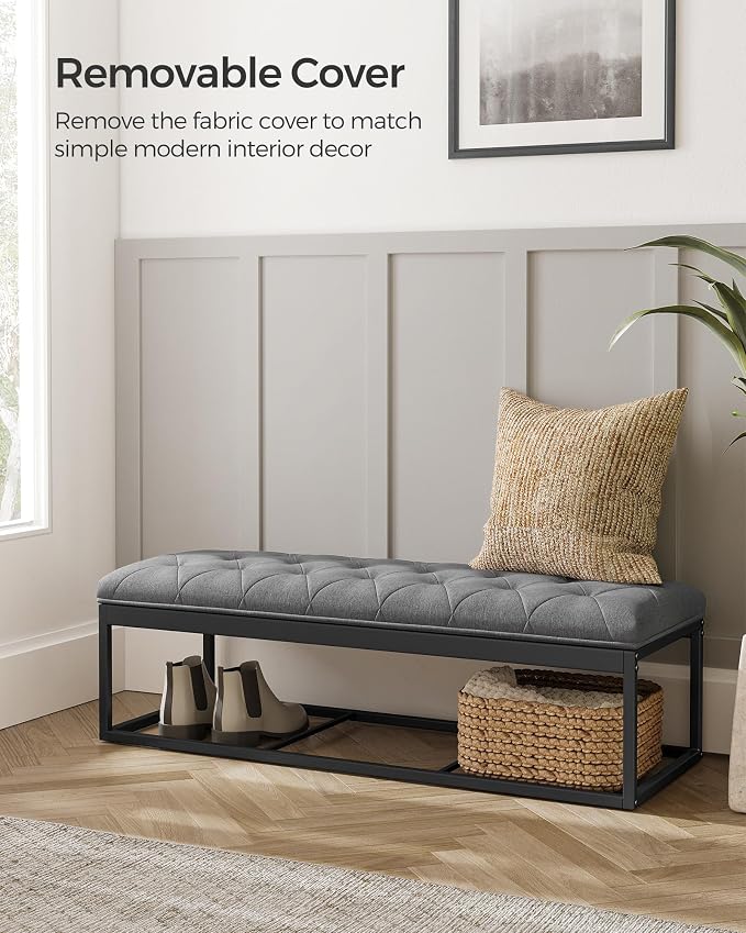 SONGMICS Storage Ottoman Bench, Foot Rest - Image 9