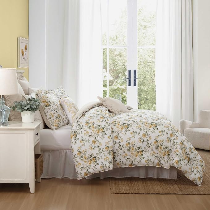 Laura Ashley - King Comforter Set, Premium Cotton Bedding - Image 3