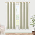 KOUFALL Cream Beige Bay Window Curtains Drapes by KOUFALL