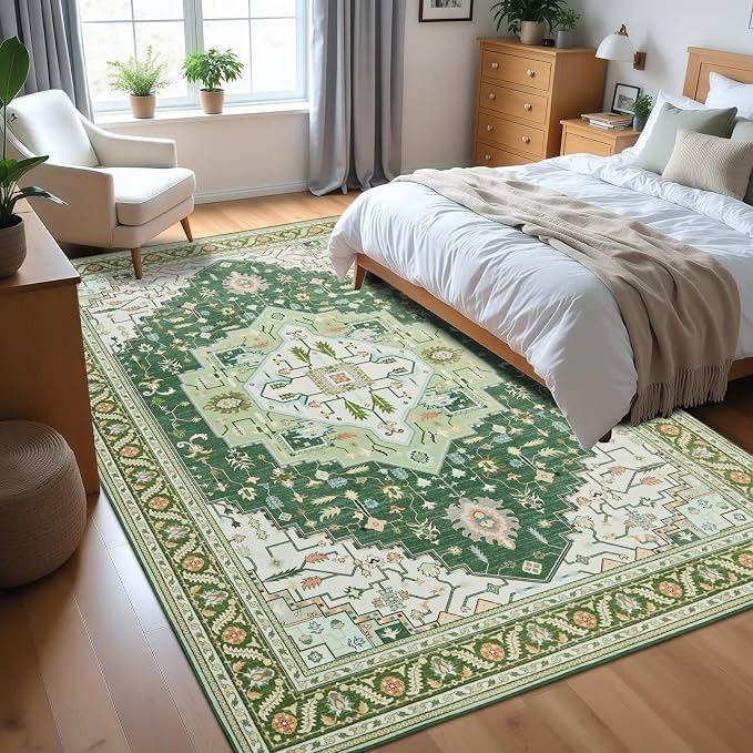 Macgace Washable Vintage Area Rug - Image 4