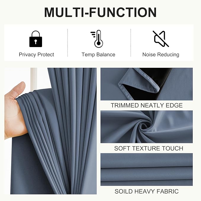 NICETOWN 100% Blackout Curtains 90 Inch Length - Image 7