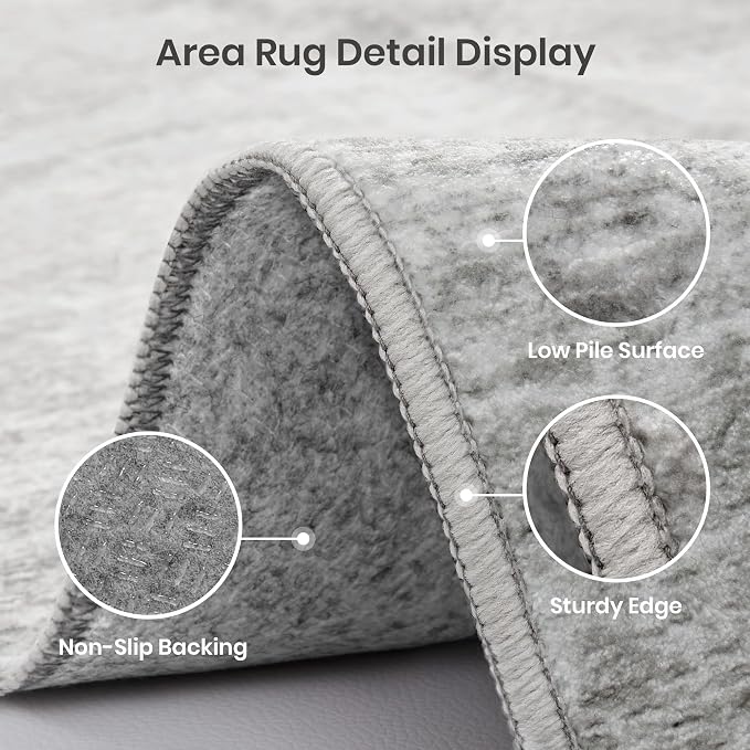 5x8 Area Rug Non Slip, Large Washable Rugs - Image 6