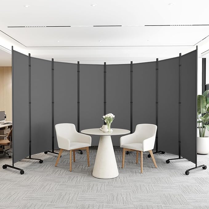 SUNALLY Room Divider Privacy Screens, 8 Panels Dividers by SUNALLY