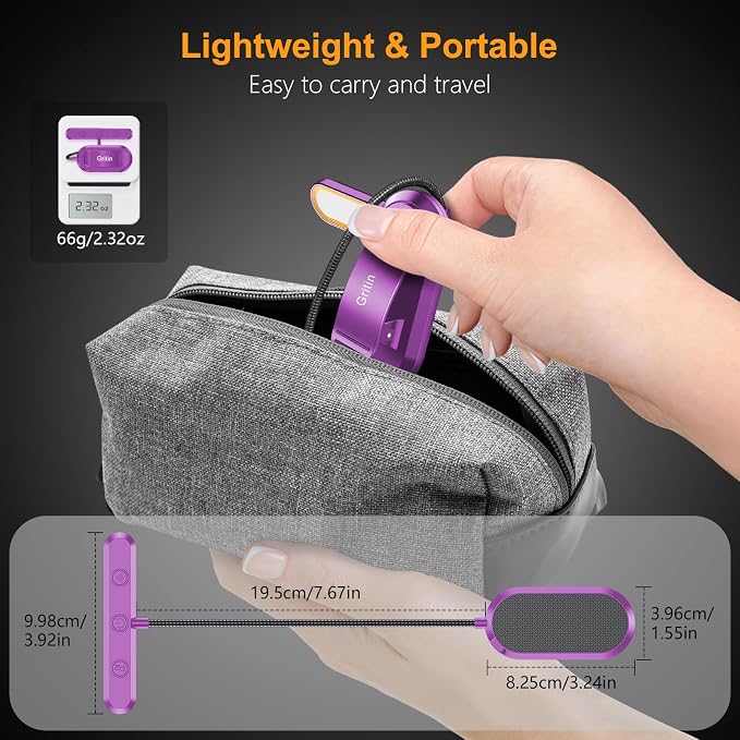 Gritin Rechargeable Book Light for Reading in Bed - Image 8