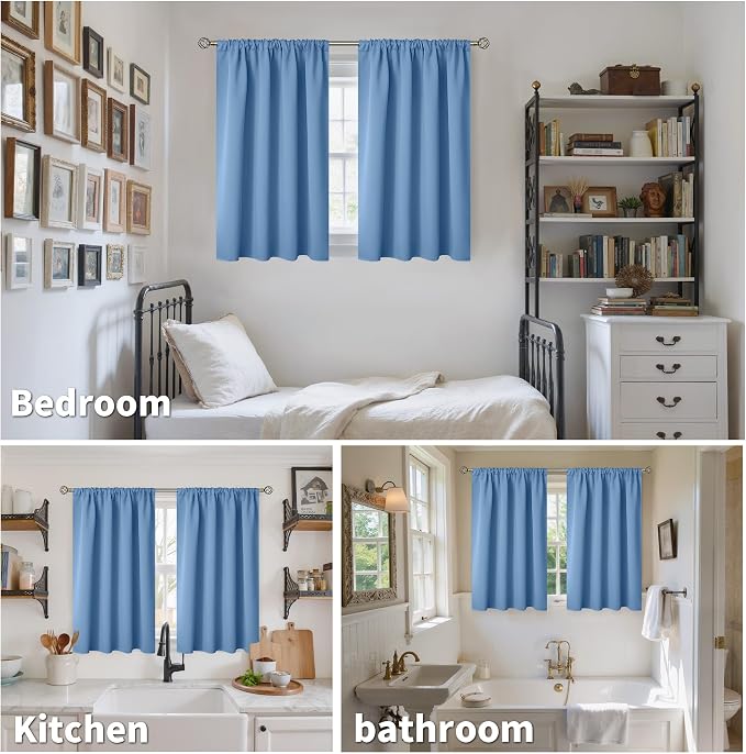 BGment Denim Blue Blackout Curtains - Image 4