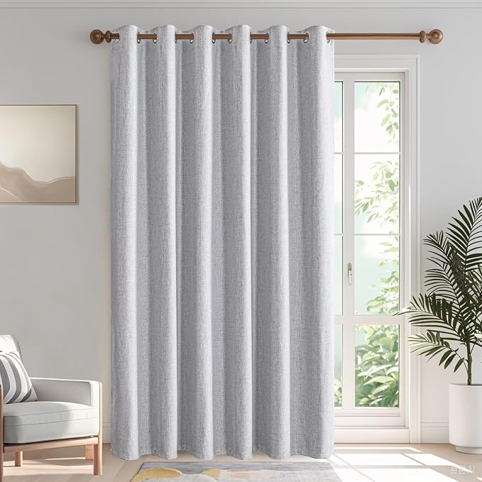 IGEMAEVE Blackout Curtains for Bedroom Grommet Off-White 100" W x 108" L | by IGEMAEVE