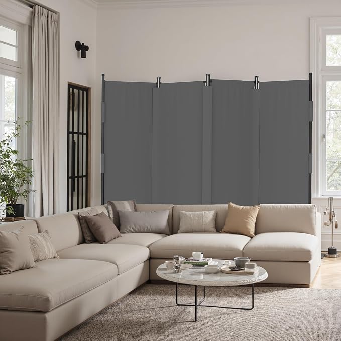 Room Divider 4 Panel Folding Privacy Screen, Portable Small Room Dividers - Image 6