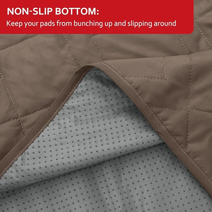 Moonsea Waterproof Blanket Dog Bed Cover with Non-Skid Bottom, Couch Cover for Dogs, Mattress Protector Furniture Protector, Bed Couch Sofa(68" X 82"), Chocolate