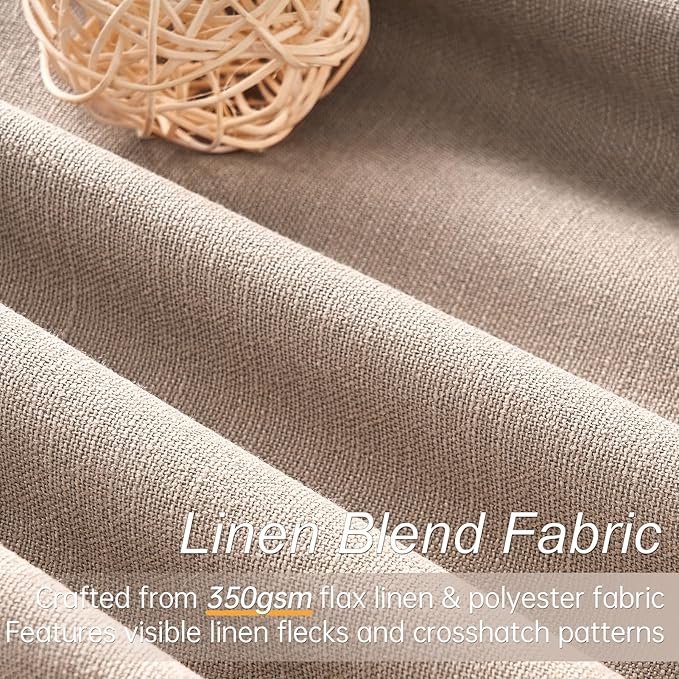102 inch long Linen blackout curtains - Image 2