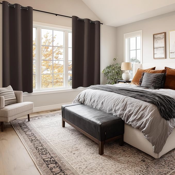 Short Blackout Curtains for Bedroom, 38 x 45 Inch, 2 Panels | Thermal Insulated - Image 6