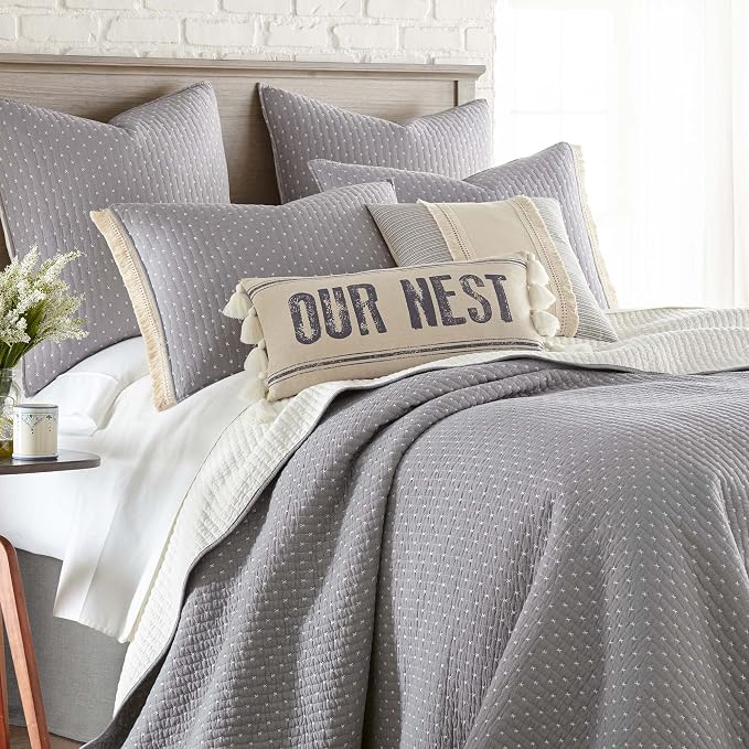 Levtex Home Cross Stitch Reversible King/Cal King Quilt Set and 2 Pillow Shams - Image 8