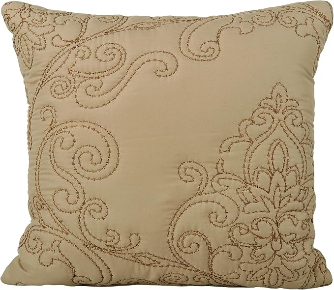 Home Soft Things Damask 4 Piece Bedspread Set, Scalloped Edge Reversible Quilt - Image 6